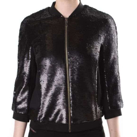 Ted Baker Jackets & Blazers - Ted Baker Ladies Reverse Sequin Black Jacket -  Brosina